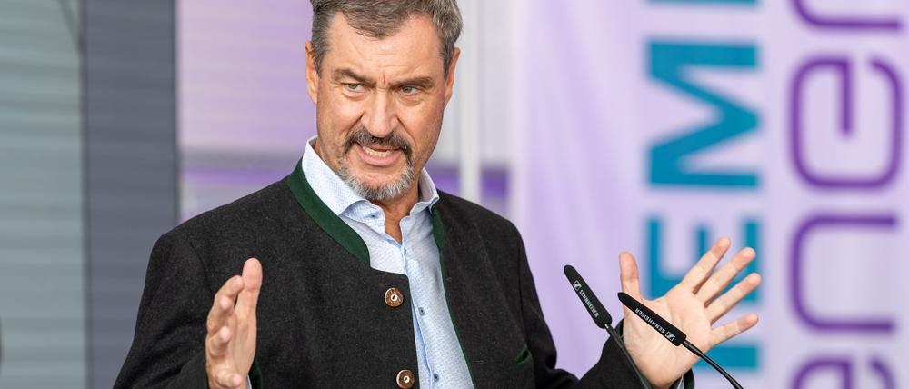 CSU-Chef Markus Söder am 5. September bei einem Termin von Siemens Energy in Nürnberg.