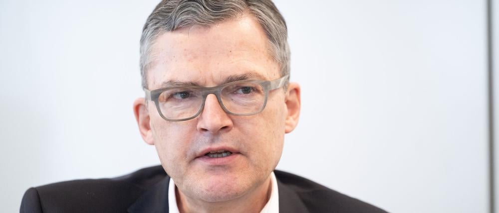 Roderich Kiesewetter (CDU), Mitglied des Deutschen Bundestages, nimmt an einem Pressegespräch teil.
