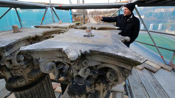 Das Obeliskportal im Park Sanssouci ist bis Freitag gesperrt.