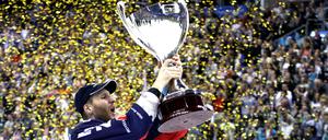 Der heutige Co-Trainer André Rankel führte die Eisbären 2013 als Kapitän zum Triple.