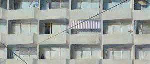 Wolfram Ebersbachs „Hausfassade“ von 1974 ist in der Ausstellung „Wohnkomplex“ im Kunsthaus Minsk in Potsdam zu sehen.