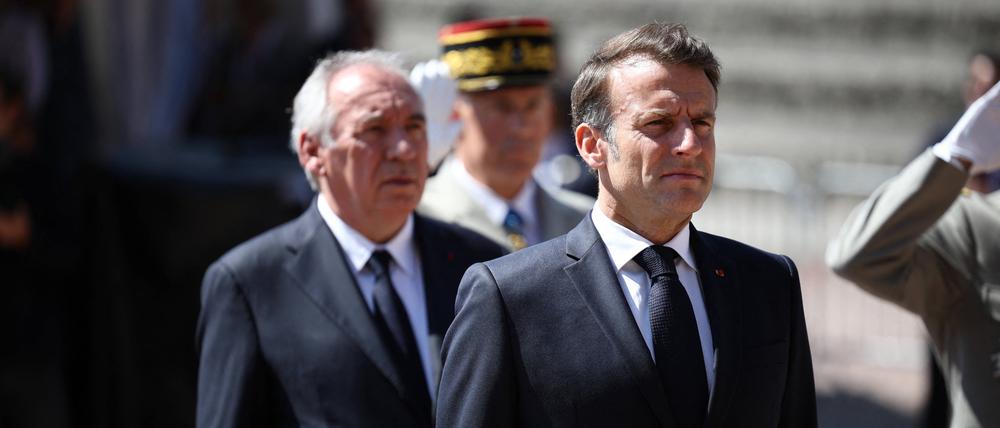 Präsident Emmanuel Macron sucht einen Nachfolger für François Bayrou.