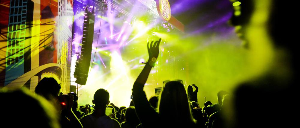 Eine Bühne des Lollapalooza Festivals in Berlin.