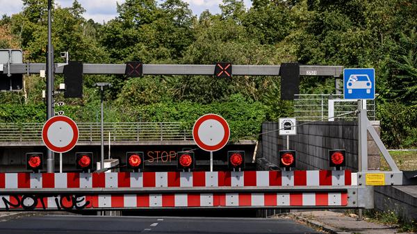 Absperrung am Tiergartentunnel.