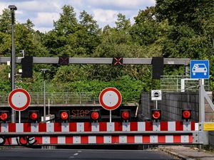 Absperrung am Tiergartentunnel.