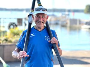 Peter Blaehr aus Berlin-Nikolassee ruderte im vergangenen Jahr 2500 Kilometer.