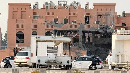 Zerstörtes Gebäude in Doha nach einem israelischen Angriff auf Hamas-Führer.