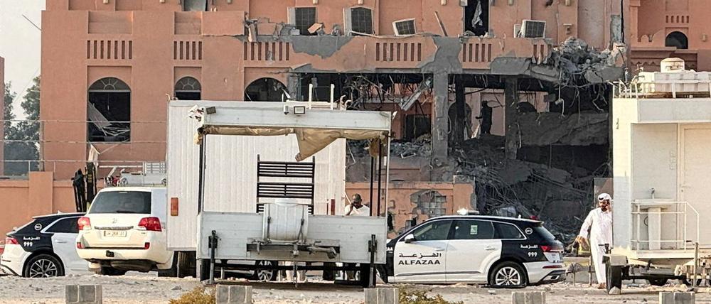 Zerstörtes Gebäude in Doha nach einem israelischen Angriff auf Hamas-Führer.