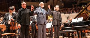 Ihr „Ausklang“ ist ein Triumph: (von links) Pierre-Laurent Aimard, Helmut Lachenmann und Vladimir Jurowski.