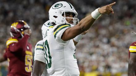 Packers-Quarterback Jordan Love darf jubeln.