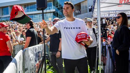 Charlie Kirk war am Mittwoch bei einer Veranstaltung erschossen worden, bei der er mit Studenten politische und gesellschaftliche Themen debattieren wollte.