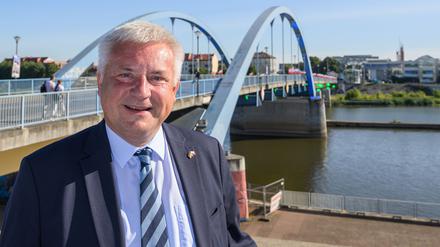 Knut Abraham (CDU), Polen-Beauftragter der Bundesregierung, nahm an einem Treffen am deutsch-polnischen Grenzübergang Stadtbrücke teil. 