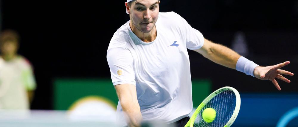 Jan-Lennard Struff bewies in seinem Match gegen Yoshihito Nishioka Nervenstärke. (Archivbild)