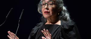 Bitte innehalten. Cristina Rivera Garza, bei ihrer Eröffnungsrede zum Literaturfestival.