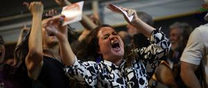 Manche Brasilianer feierten die Verurteilung Bolsonaros am Donnerstagabend wie einen Sieg der Fußballmannschaft.