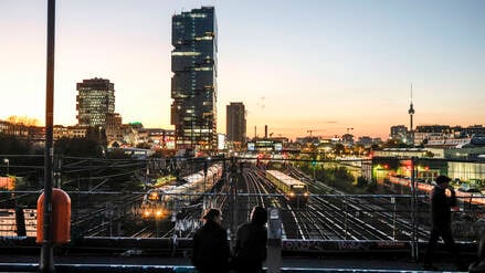 Sonnenuntergang an der Modersohnbrücke.