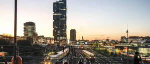 Sonnenuntergang an der Modersohnbrücke.