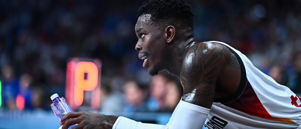 Dennis Schröder beim Halbfinale gegen Finnland.