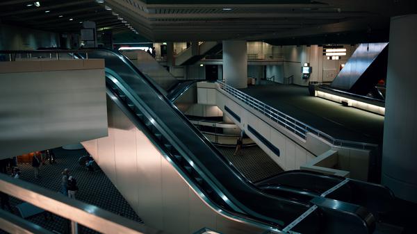 Die Rolltreppen im ICC wurden für die Führungen auf Hochglanz poliert.