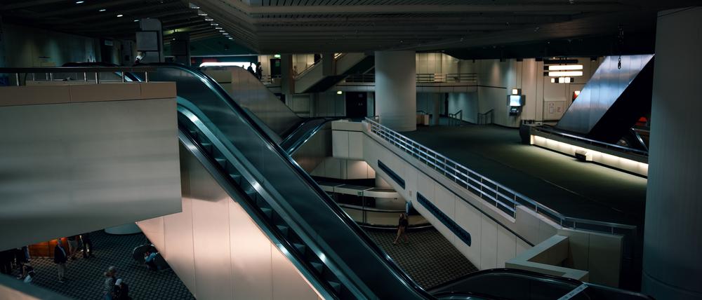 Die Rolltreppen im ICC wurden für die Führungen auf Hochglanz poliert.