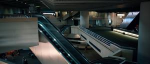 Die Rolltreppen im ICC wurden für die Führungen auf Hochglanz poliert.
