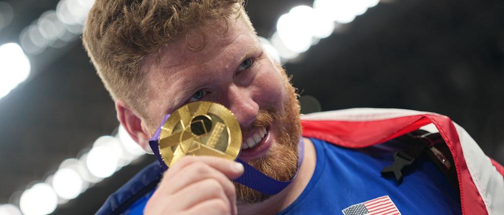 Wieder Weltmeister: Kugelstoßer Ryan Crouser aus den USA.