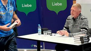Boris Becker am Sonnabend im Berliner Shoppingcenter „Alexa“