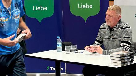 Boris Becker am Sonnabend im Berliner Shoppingcenter „Alexa“