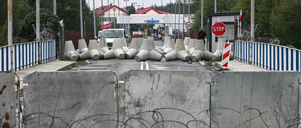 Die Grenze zwischen Polen und Belarus ist derzeit schwer gesichert.