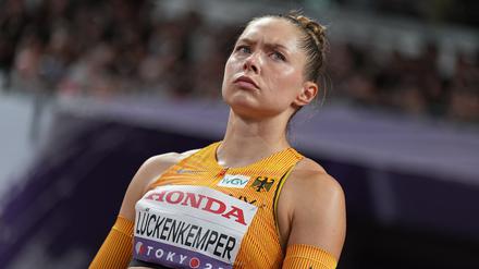 Gina Lückenkemper konnte ihre Zeit von 11,11 Sekunden nicht so ganz fassen.
