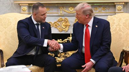 Erst Washington, dann Berlin: Karol Nawrocki zu Besuch bei US-Präsident Donald Trump Anfang September.