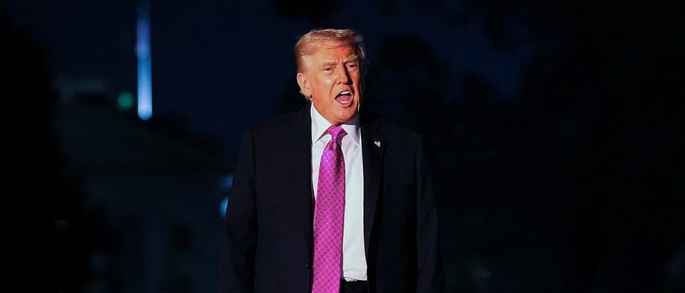 US-Präsident Donald Trump bei seiner Ankunft im Weißen Haus in Washington, D.C. 
