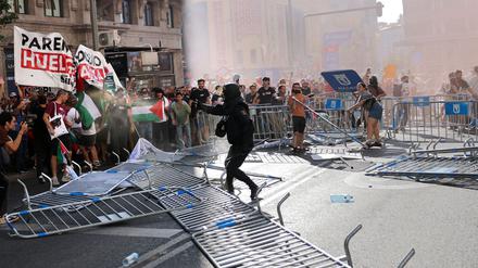 Zielankunft mal anders. In Madrid endete die Vuelta 2025 im Chaos.