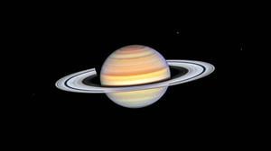 Eine Aufnahme des Hubble-Weltraumteleskops vom 26. Dezember 2023 zeigt den Saturn samt seiner Ringe.