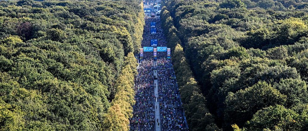 Beim Berlin-Marathon laufen von Jahr zu Jahr mehr Menschen mit.