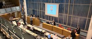 Der BVV-Saal im Rathaus Kreuzberg.