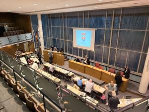 Der BVV-Saal im Rathaus Kreuzberg.