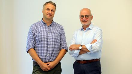 Wohnungsbaugesellschaft "Karl Marx" Potsdam. Vorstand Bodo Jablonowski und Sebastian Krause (v.re.)
