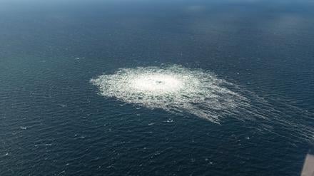 Nord Stream 2 nach der Explosion. 