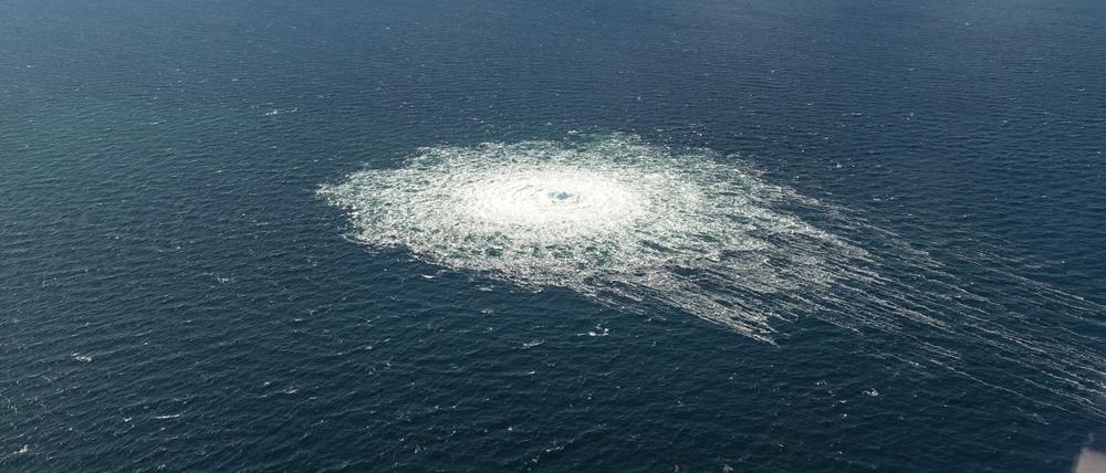 Nord Stream 2 nach der Explosion. 