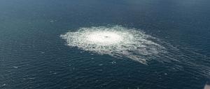 Nord Stream 2 nach der Explosion. 