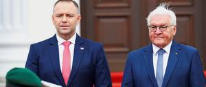 Bundespräsident Frank-Walter Steinmeier empfängt seinen polnischen Amtskollegen Karol Nawrocki.