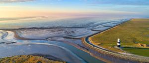 Flussmündung im Wattenmeer..