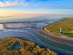 Flussmündung im Wattenmeer..
