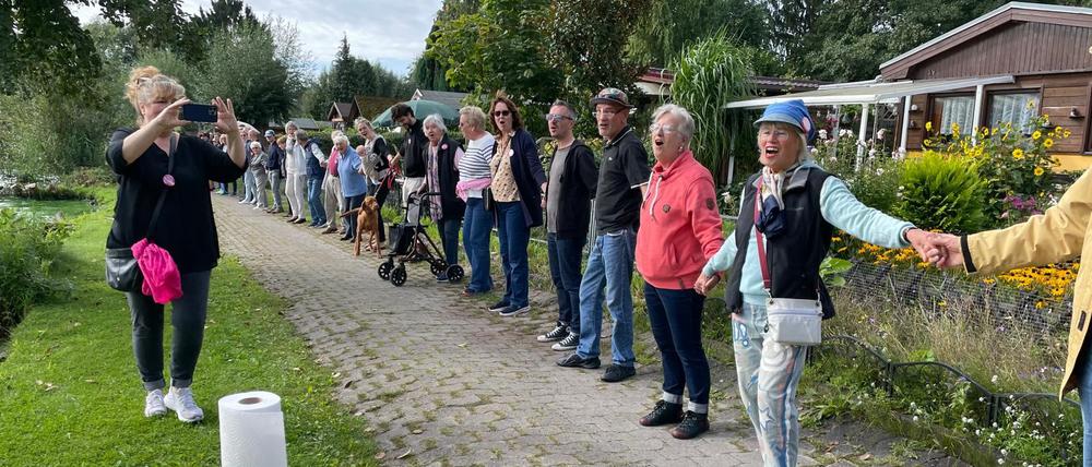 Protest in Berlin-Spandau. 