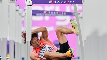 Shunsuke Izumiya stürzte und wurde als Letzter bejubelt.