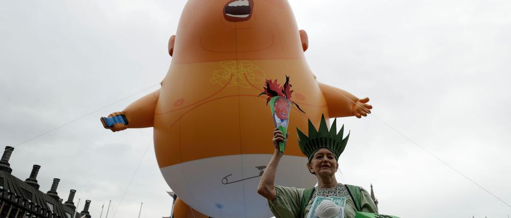 Schon beim ersten Staatsbesuch Trumps gab es Proteste. (Archivbild)