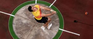 Merlin Hummel warf den Hammer zu Silber. 