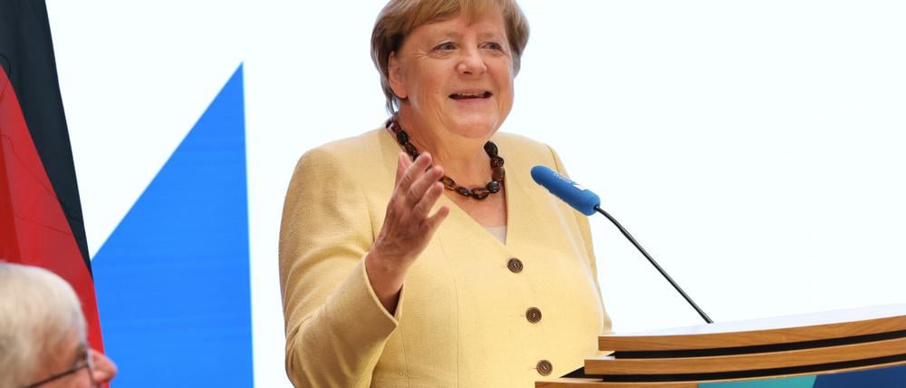 Angela Merkel sprach am 16.09.2025 bei der Konrad-Adenauer-Stiftung in Berlin.