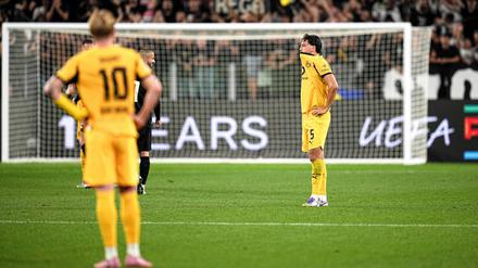 Am Ende eines verrückten Abends waren die BVB-Spieler enttäuscht.
